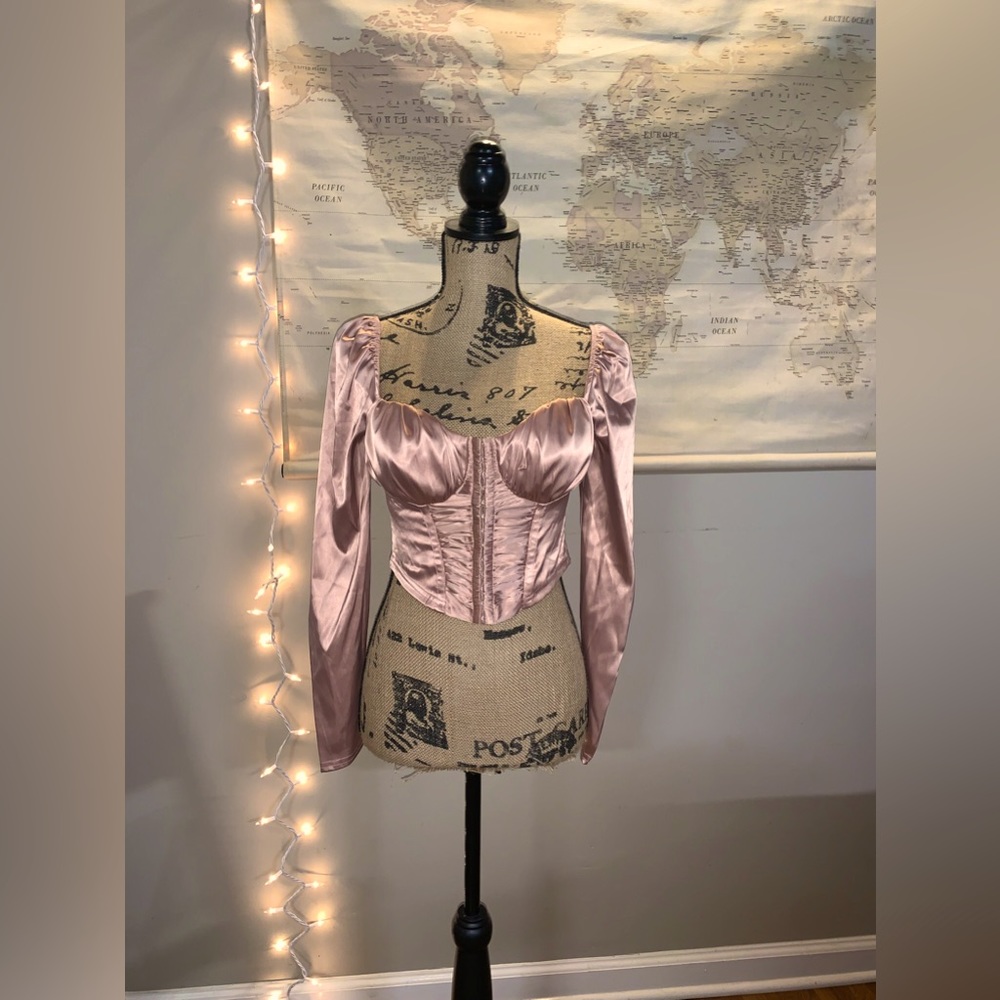 Dusty rose corset top